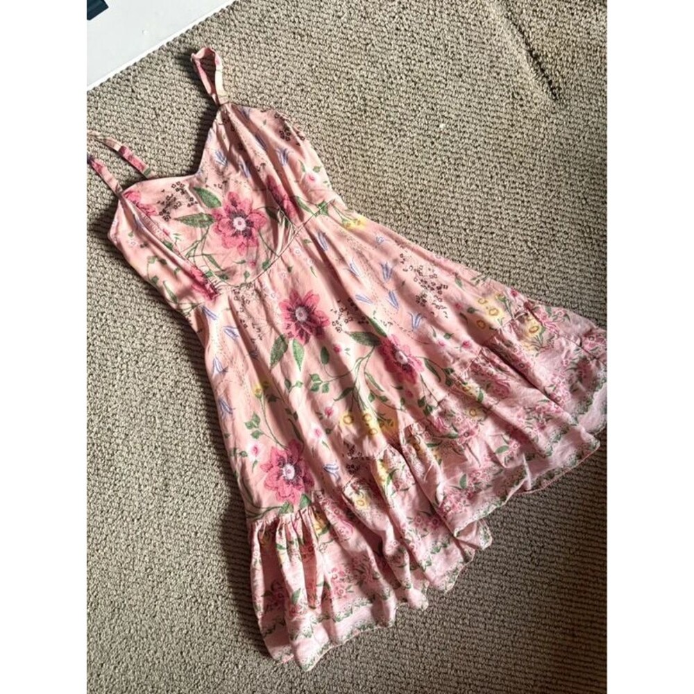 Old Navy Pink Floral Tiered Cami Sundress